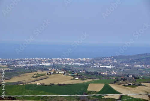 italian contryside view from a hill