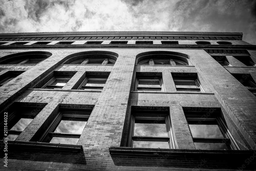 Angled shot of a building. Angled shot of a building.