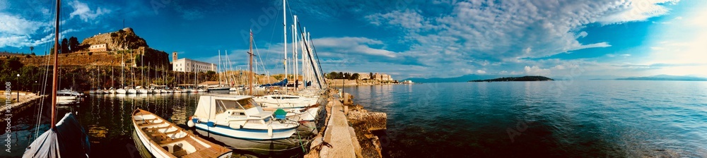Corfu old town harbour