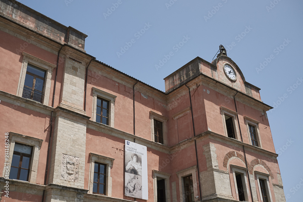 Cosenza, Italy - June 12, 2018 : View of Palazzo Arnone