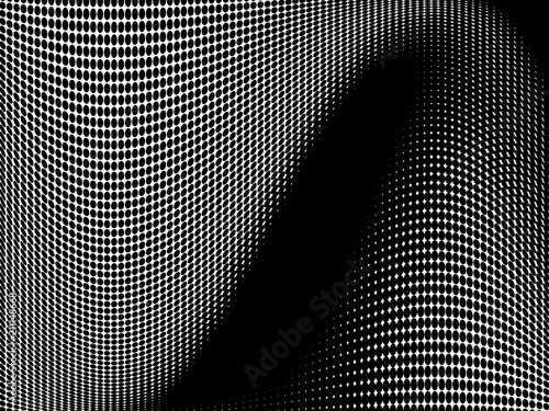 Halftone pattern Digital gradient with dots. Futuristic panel. Vector illustration