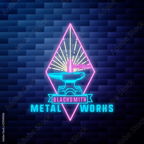 Blacksmith graphic vintage emblem