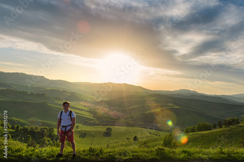 Man in Altai mountain, beau...