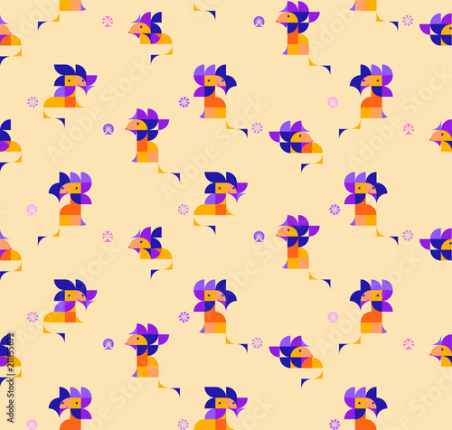 Fototapeta Naklejka Na Ścianę i Meble -  Nursery Childish Seamless Pattern Background with Lions. Decorativ Style Trendy Textile, Wallpaper, Wrapping Paper, Kids Apparel Design. Vector illustration.