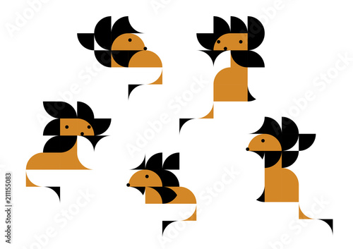 Fototapeta Naklejka Na Ścianę i Meble -  Nursery Childish Seamless Pattern Background with Lions. Decorativ Style Trendy Textile, Wallpaper, Wrapping Paper, Kids Apparel Design. Vector illustration.