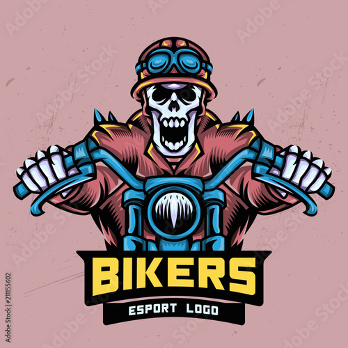 Skull Bikers Esport Logo Design