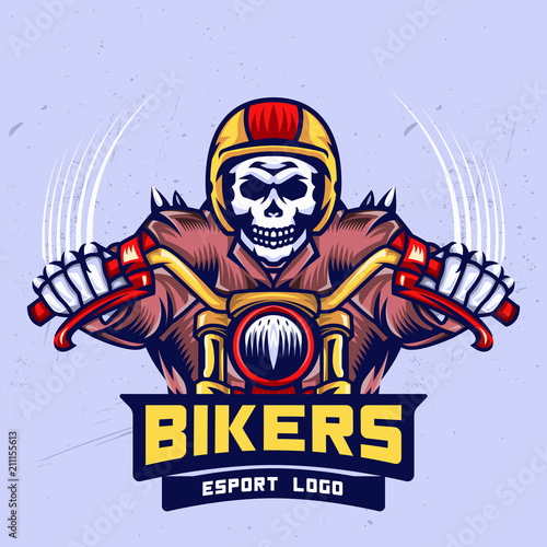 Skull Bikers Esport Logo Design