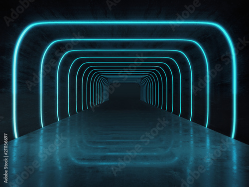 Abstract structure Product showcase background with light glow.3D rendering