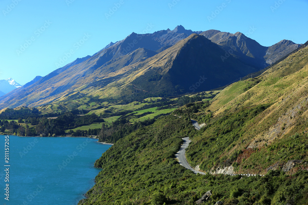 Lake wakatipu in New Zealand