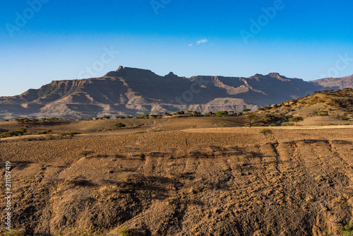   thiopien - Landschaft bei Lalibela