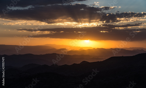 Äthiopien - Sonnenuntergang bei Lalibela