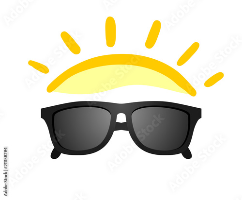 nice sunglasses and sun draw
