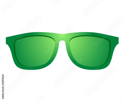 green sunglasses illustration