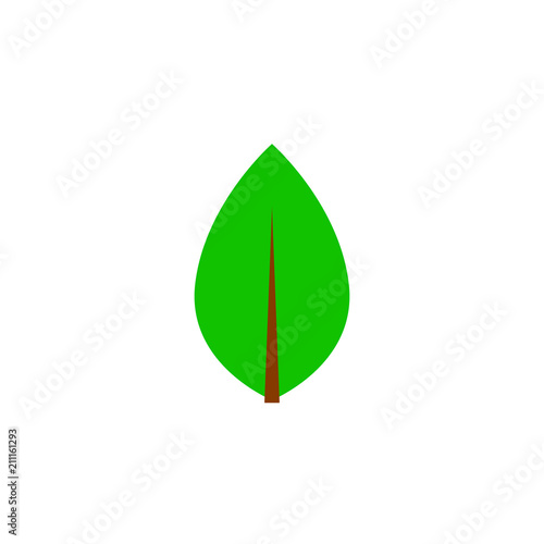 Tree. Flat design. Vector illustration. Vector symbol for website design, web button, mobile application.