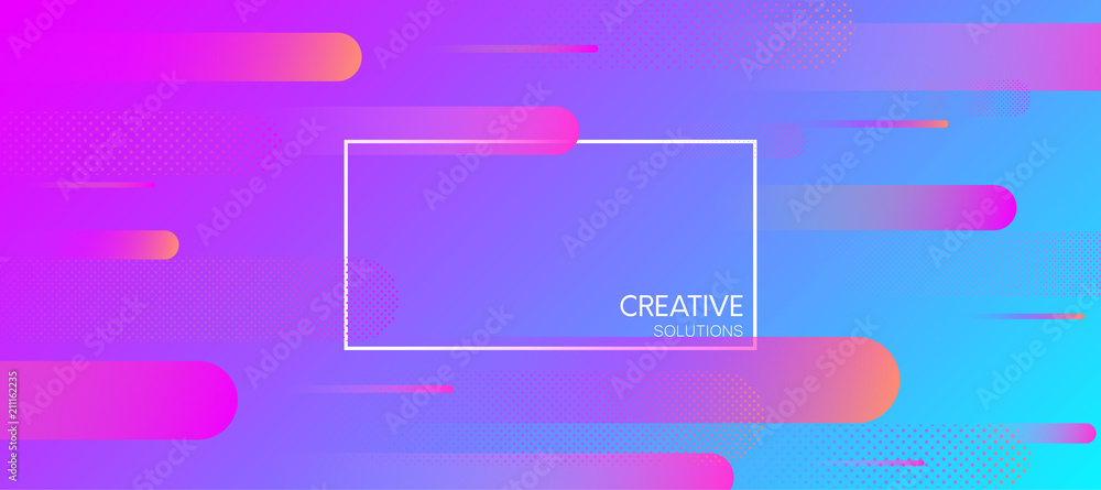 Obraz premium Blue creative solutions background with geometric pattern.