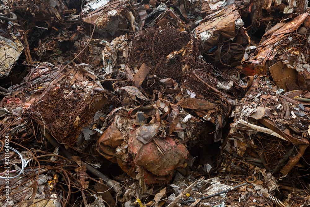 Closeup of scrap metal bales bundled for recycling ,old steel, Closeup of scrap metal bales bundled for recycling ,old steel,