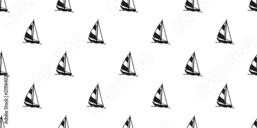 boat seamless pattern vector yacht sailboat anchor helm lighthouse maritime Nautical tropical isolated background wallpaper