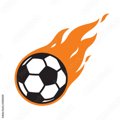 soccer ball vector logo icon football fire symbol illustration cartoon graphic