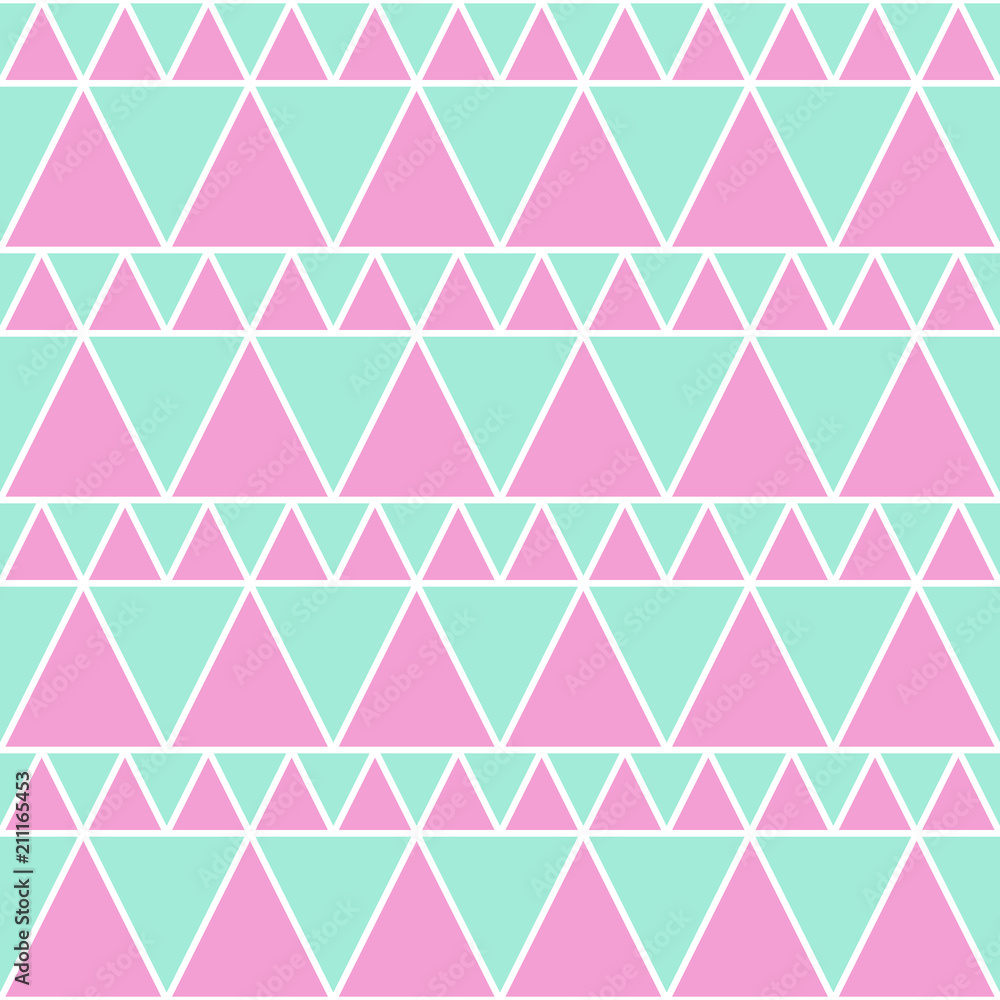 Soft pink green triangle seamless pattern Soft pink green triangle seamless pattern
