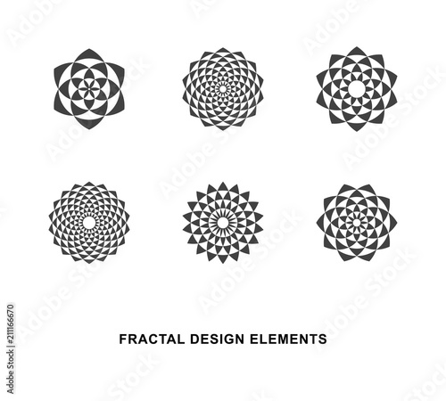 Circular Fractal Design Elements