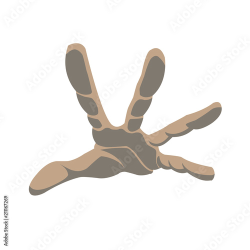 Outstretched hand vector art