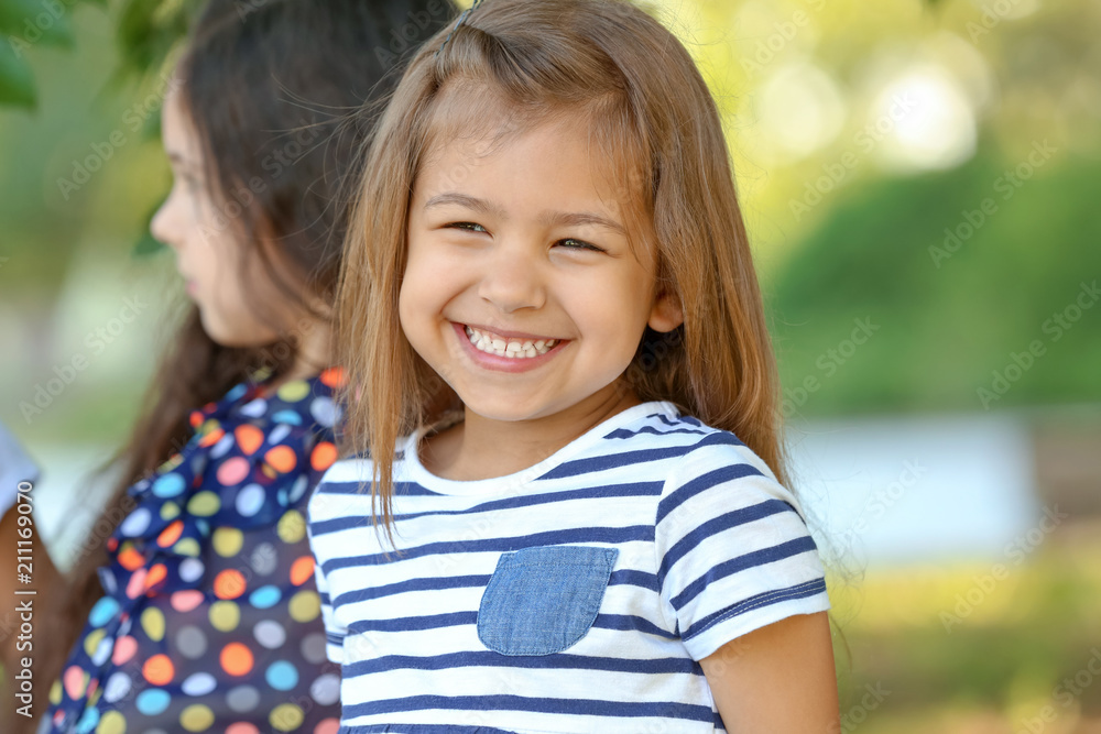 Cute little girl outdoors Cute little girl outdoors