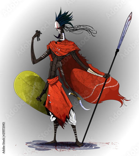Concept art based on traditional African tribes
