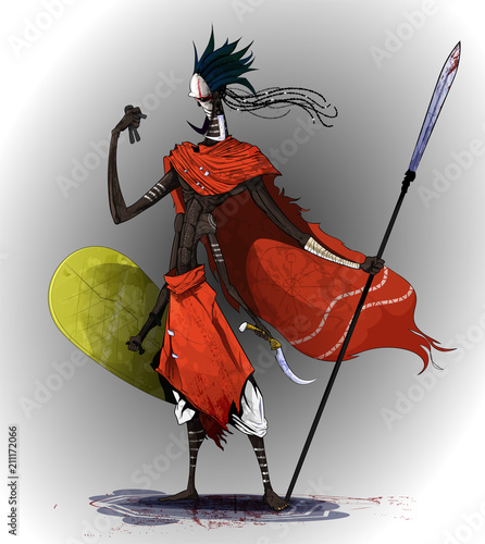 Concept art based on traditional African tribes