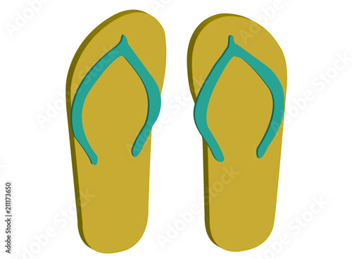 Un par de chanclas. 