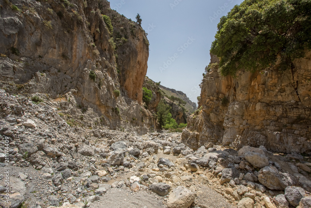 Rouvasschlucht auf der Insel Kreta in Griechenland Rouvasschlucht auf der Insel Kreta in Griechenland