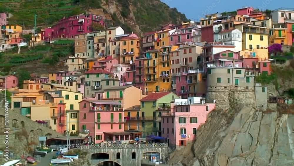 Zoom-Out of Colorful Italian Village Zoom-Out of Colorful Italian Village