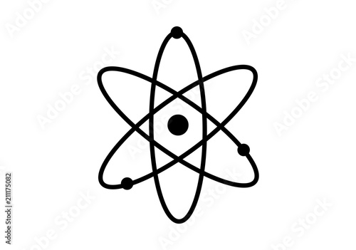 atomo, particelle, fisica, simbolo, icona