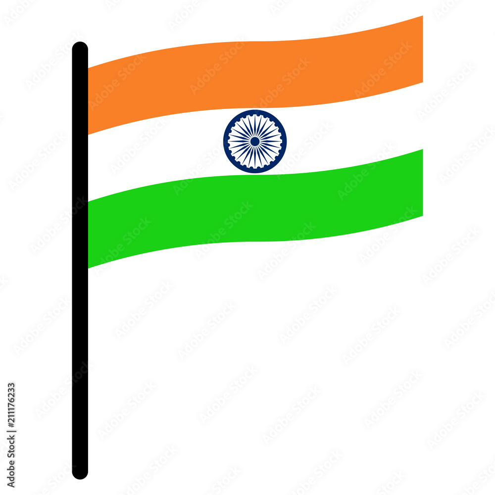 Obraz premium India flag flat icon