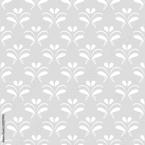 Beautiful subtle vector seamless pattern with floral lily elements