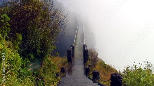 Bridge Engulfed with Mist, Victoria Falls, Zambia photo