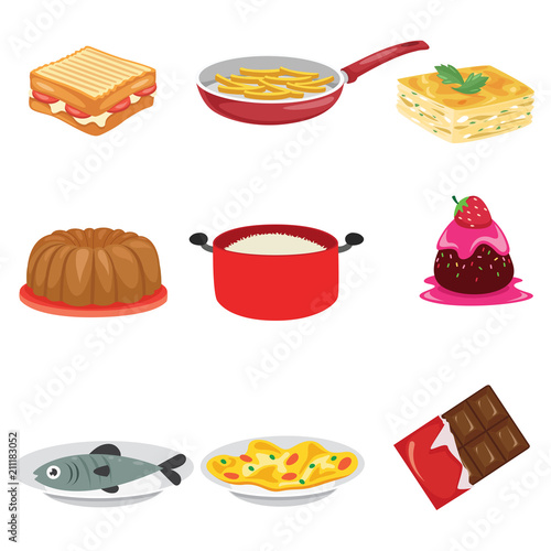 Vector Illustration Of Food
