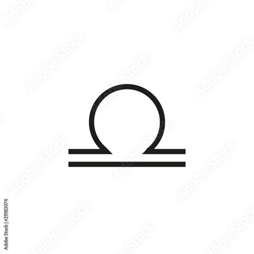 Purple Libra zodiac sign. Astrology symbol vector illustration