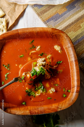 Manhattan Clam Chowder Soup photo