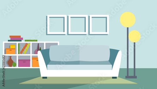 modern interior of living room