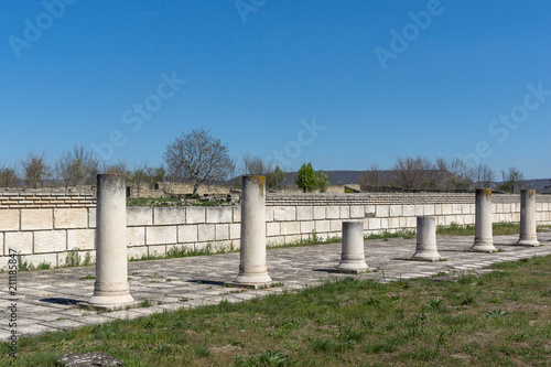 Ruins of The Great Basilica near The capital city of the First Bulgarian Empire Pliska, Bulgaria