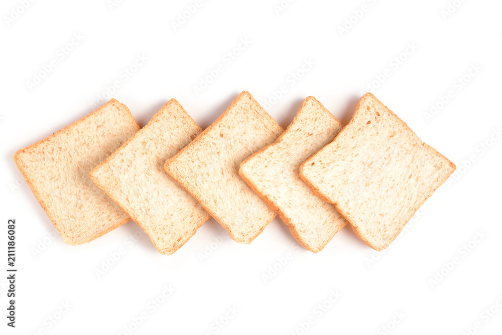 Sliced bread on white background. Sliced bread on white background.