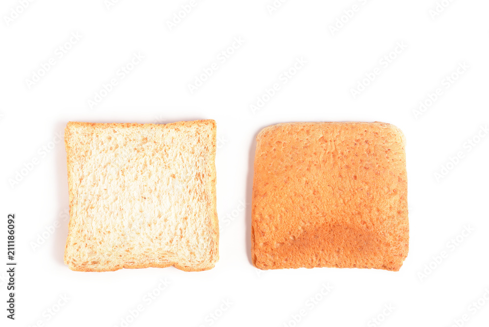 Slide bread on white background. Slide bread on white background.
