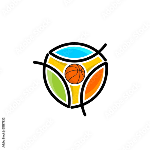 Athletic Christian logo. Fish is a symbol of Jesus Christ and believers in the Lord. Symbol of competition, ministry, club, camp, etc.