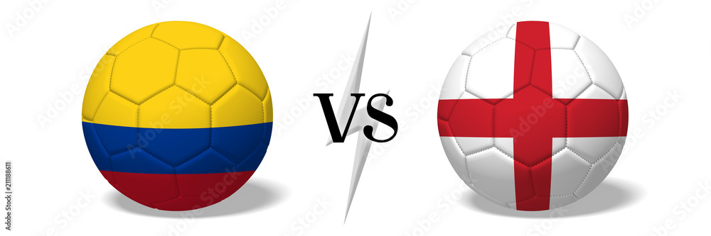 Soccerball concept - Colombia vs England