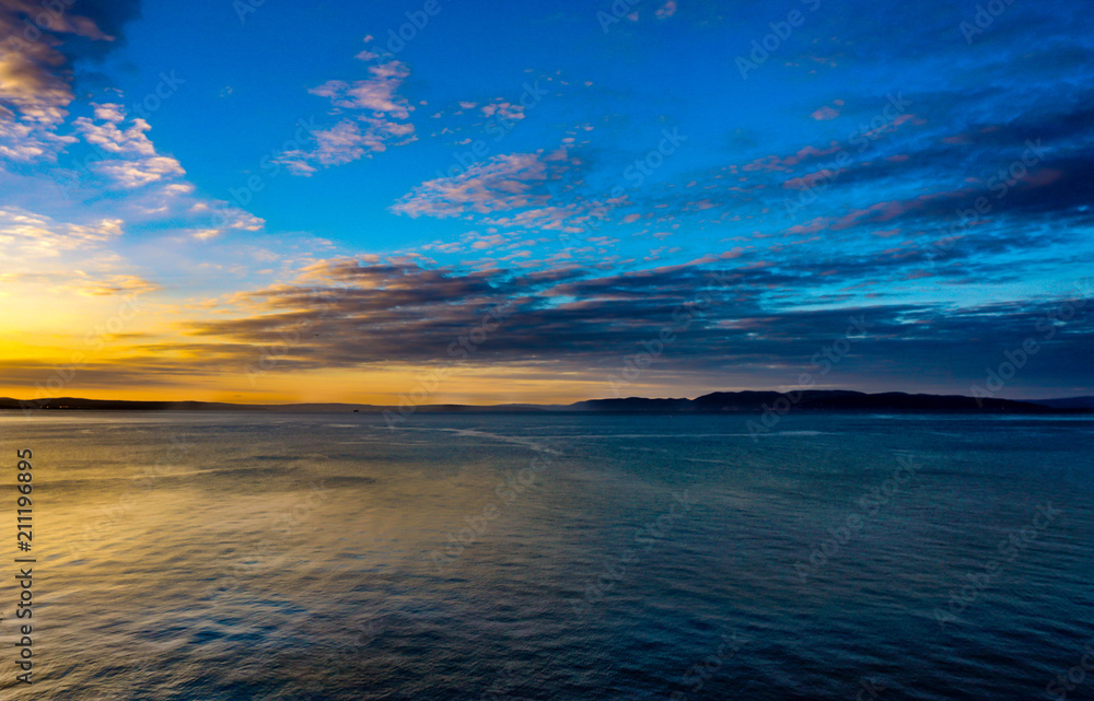 Rijeka bay at sunset