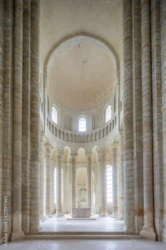 Looking towards the chapel of the royal abbey of Fontevraud photo