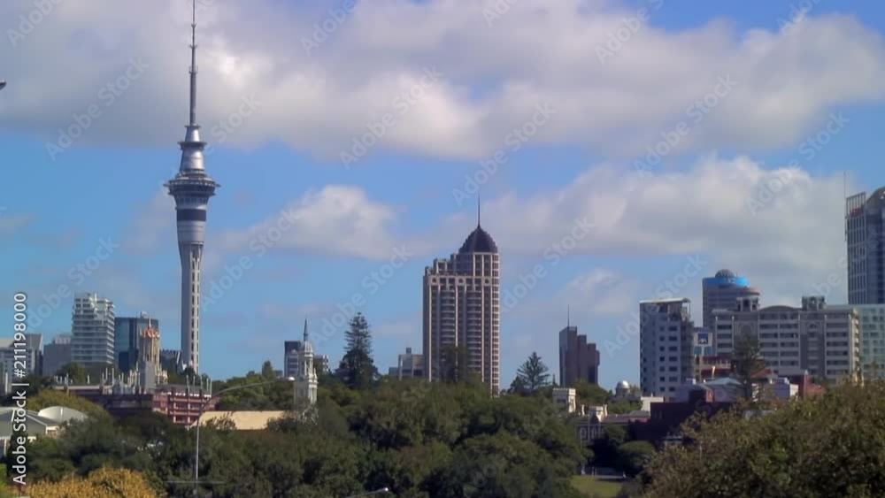 View of Downtown Auckland with the Observation Tower View of Downtown Auckland with the Observation Tower