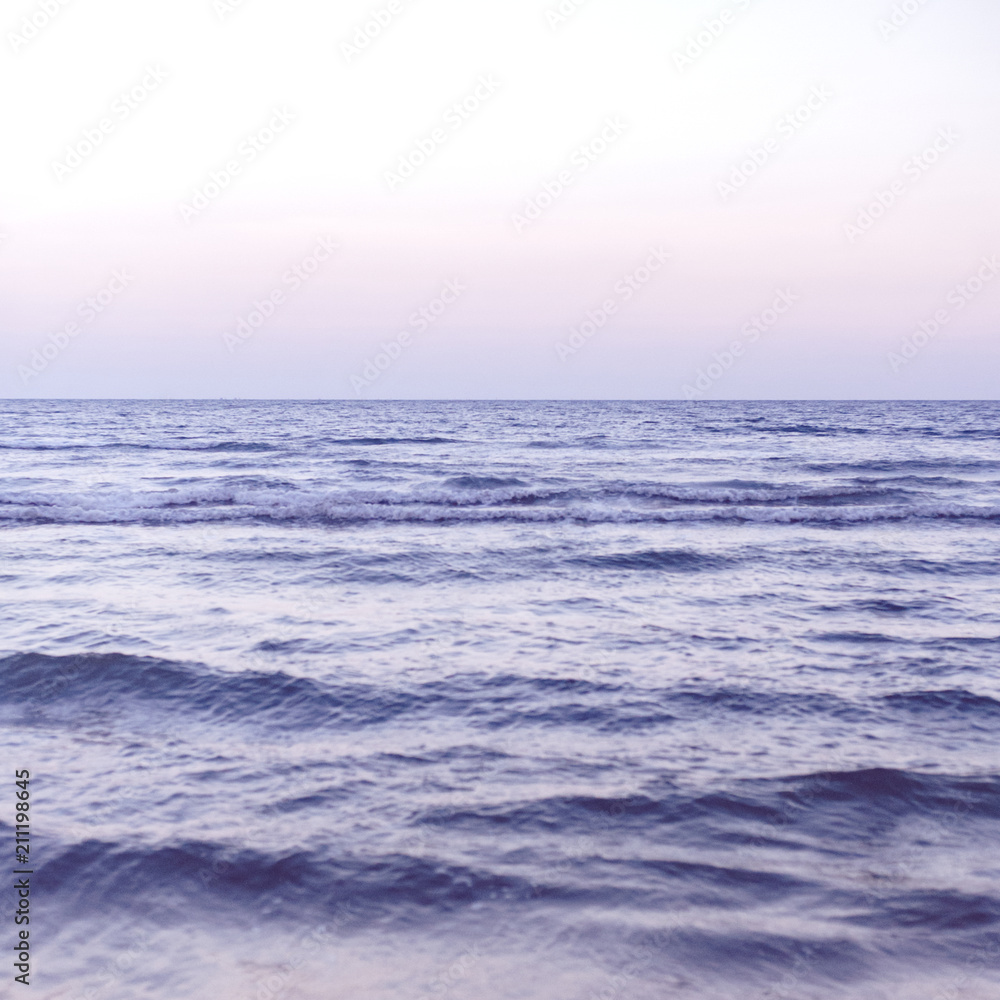 Fototapeta premium Waves on a wide blue sea
