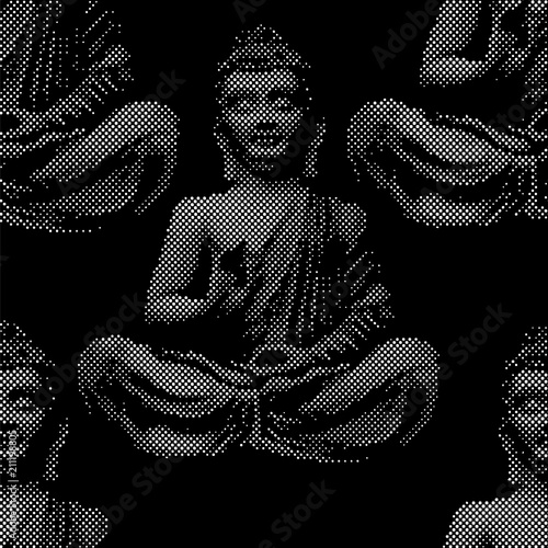 sitting Buddha pattern