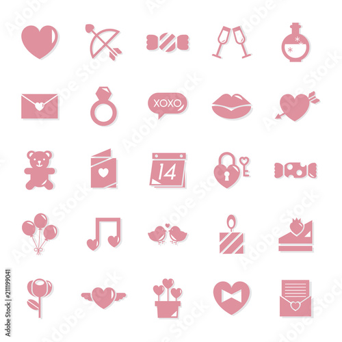 Collection of icon set isolated on white